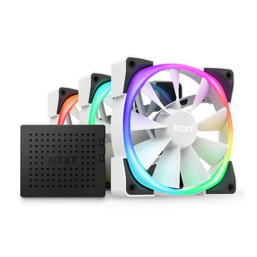 Nzxt Aer RGB 2 White 120mm Cabinet Fan Kit (Triple Pack)